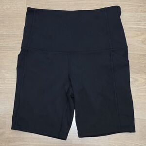DSG Black High-Rise Women's Bike Shorts with Pockets